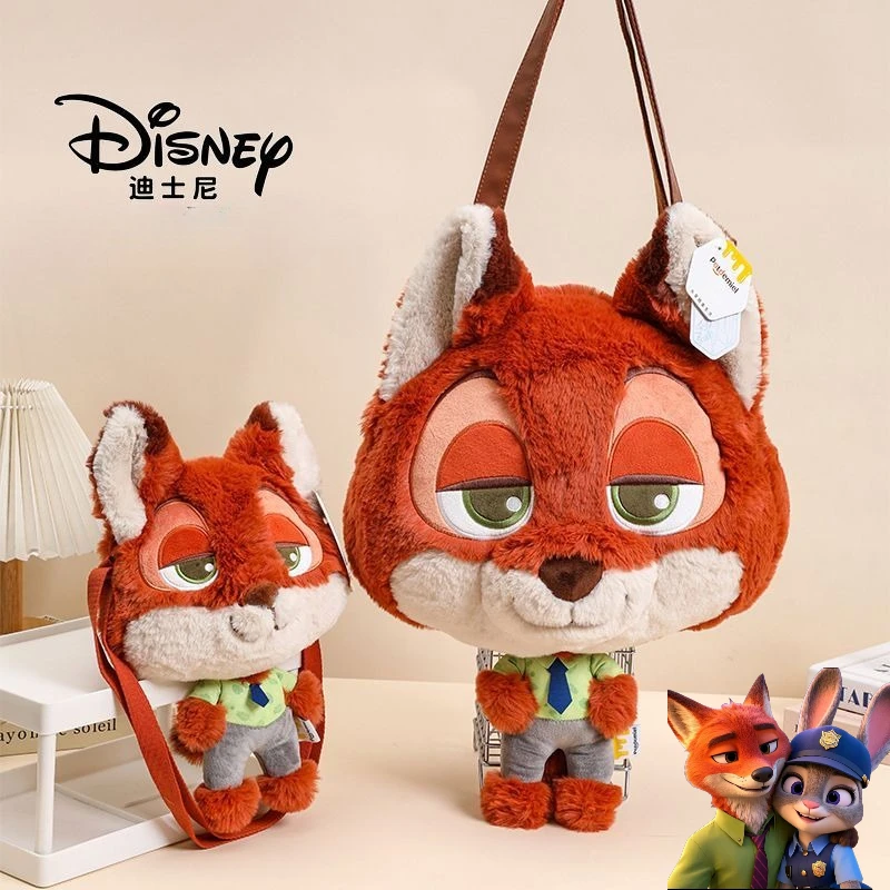 

Disney Nick Wilde анимированный мультфильм милый студенческий плюшевый игрушечный рюкзак креативный персонализированный унисекс сумка через плечо подарок
