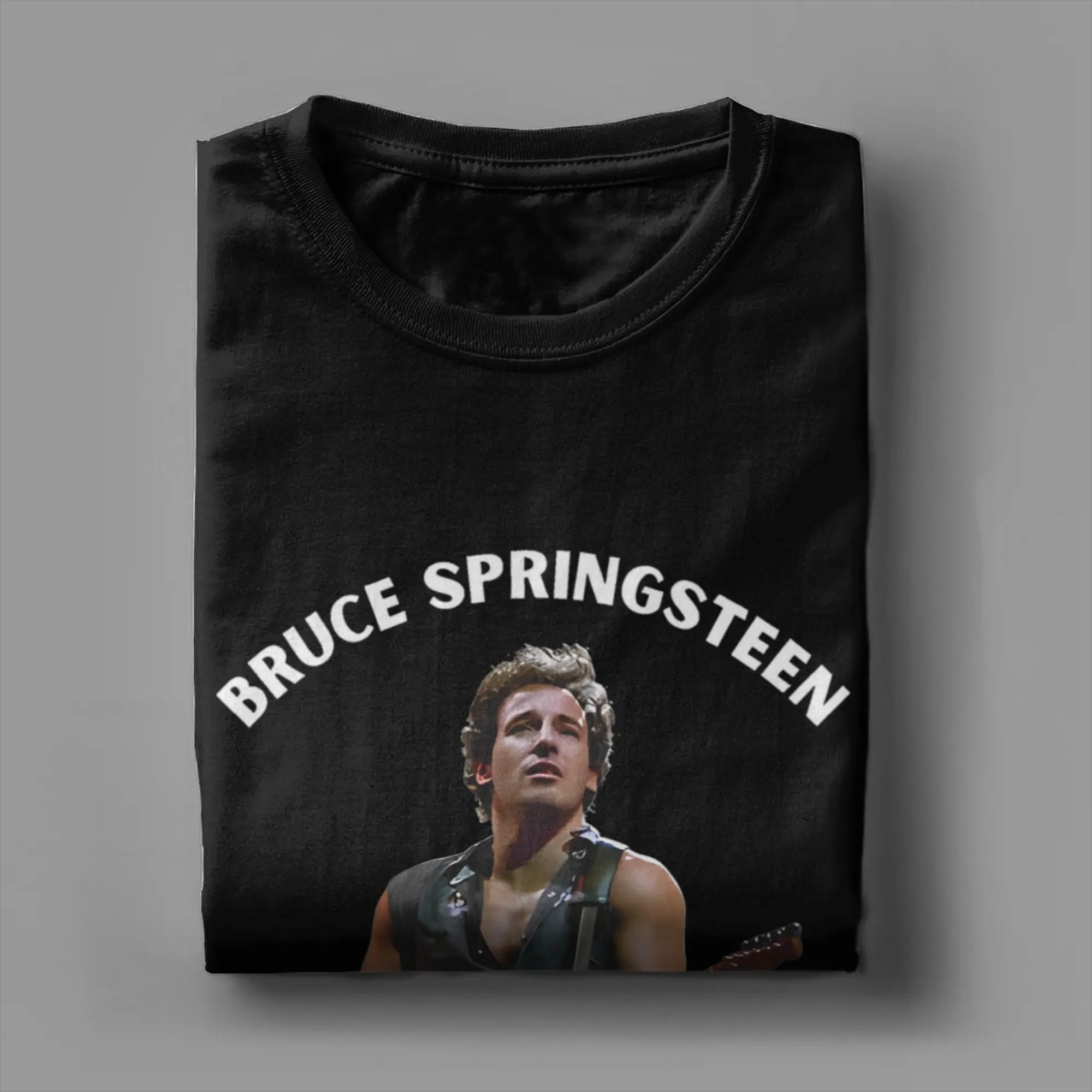 تي شيرت World Bruce Springsteens The Boss Rock Music Tour 100% قطن تي شيرت للرجال صيفي Y2K تي شيرت بأكمام قصيرة مطبوع عليه متعة