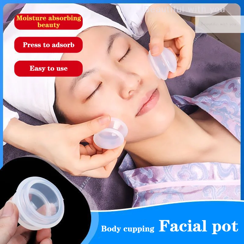 

Transparent Silicone Cupping Massage Cup For Body Fac Neck Eye Massage Vacuum Tank Body Facial Care Body Tools