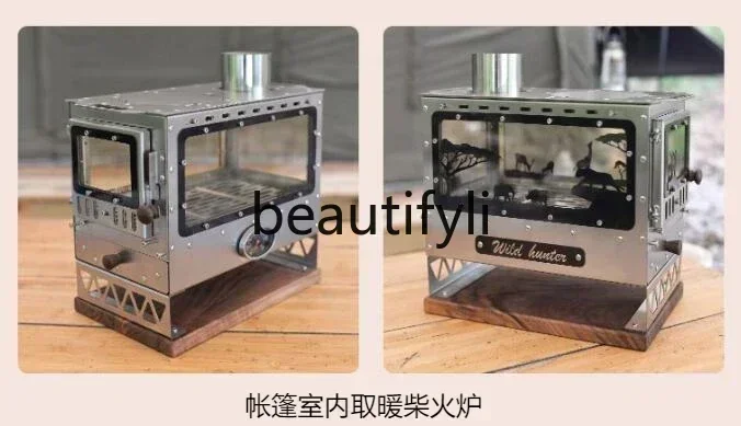 

Z189 Firewood Stove Tent Indoor Heating Pellet Barn Outdoor Camping Cooking Fireplace