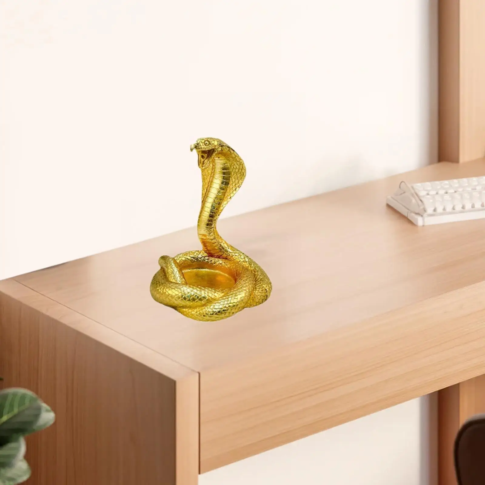 Decorazione da tavolo con statua di serpente, decorazione decorativa versatile, ornamento da tavolo con display creativo, piccola scultura di serpente