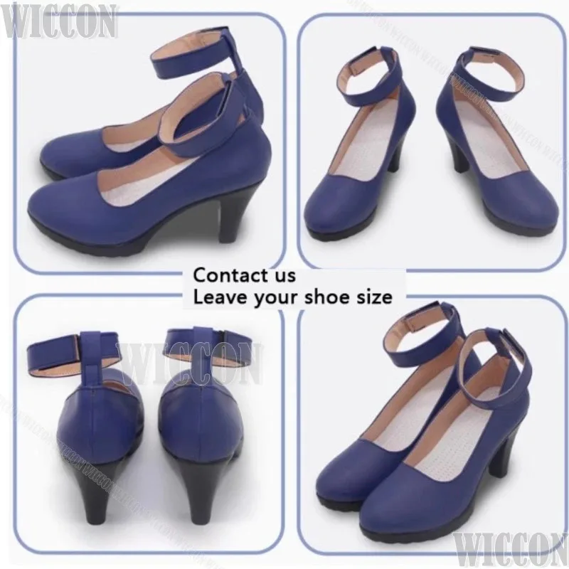Sorasaki Hina Dress Cosplay Game Blue Archive Cos Costume Prop 90CM Long White Wig Purple Lolita Shoes Women Party Suit ComicCon view 5