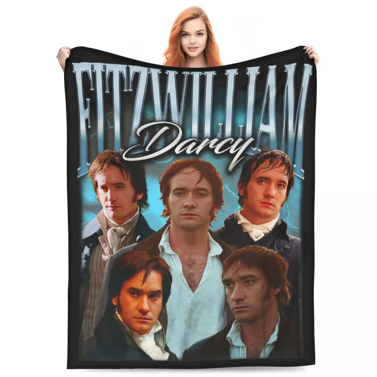 90s Fitzwilliam Darcy Pride and Prejudice بطانية الصوف النسيج ديكور رقيقة رمي بطانية للفراش في الهواء الطلق المفرش