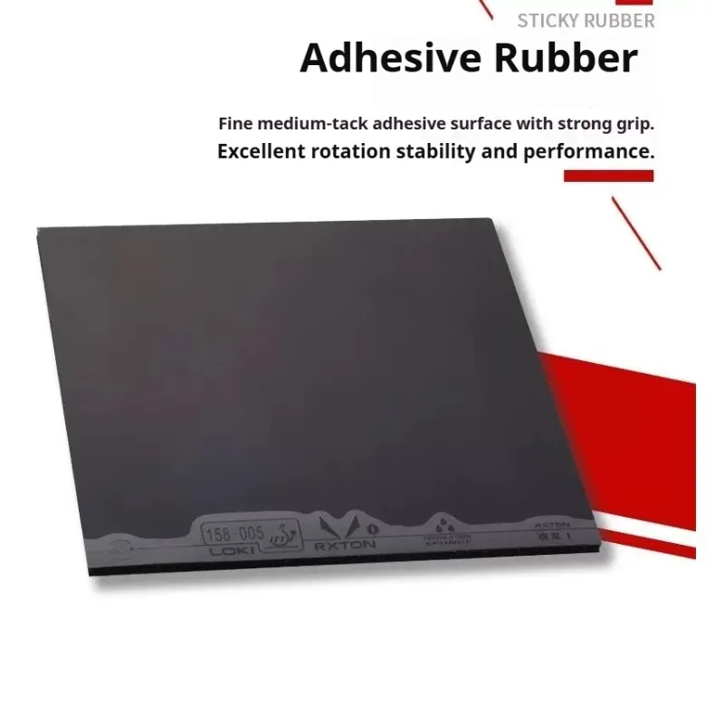 LOKI RXTON 1 مطاط تنس الطاولة عالي المرونة لزج أحمر بينج بونج المطاط النقاط في إسفنجة عالية الكثافة مطاط بينغبونغ الأسود