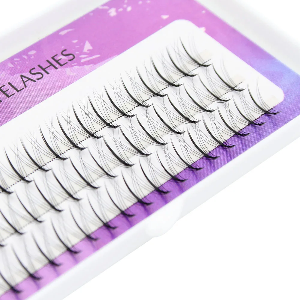 New 10D Russian Curly Eyelash Extension C Curly Mink Eyelashes 3D Human Makeup Cilia