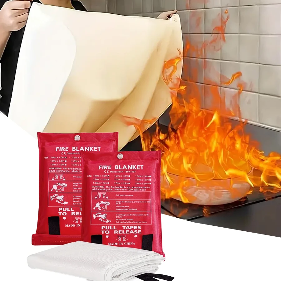 

1 Piece Emergency Fire Blanket Flame Retardant Fire Blankets for Home,Kitchen,School,Car,Office,Warehouse Fire Safety Blanket