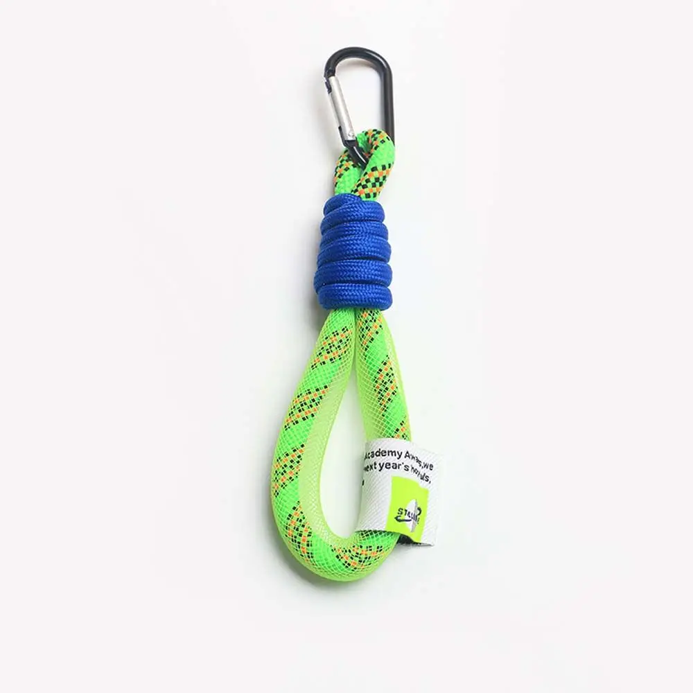 Universal Mesh Lanyard Keychain Simple Fashion Fluorescent Color Phone Hanging Cord Colorful Braided Strips Key Rings