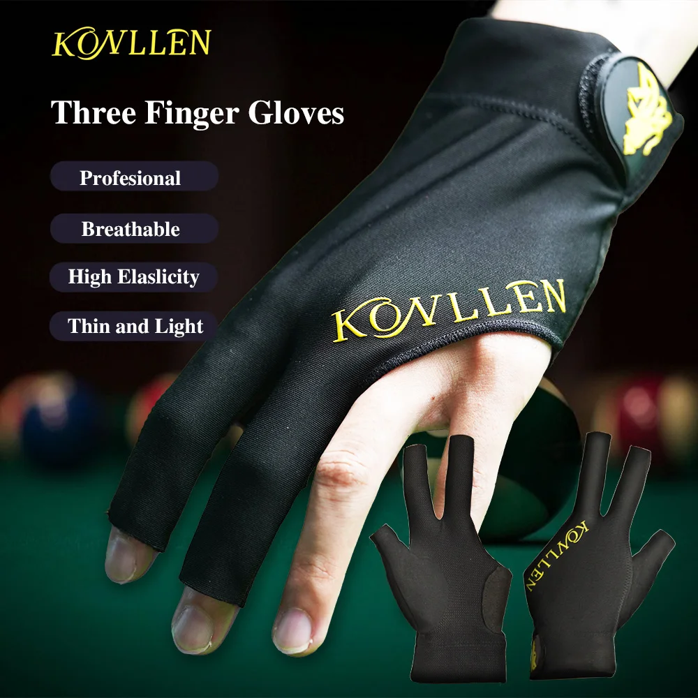 

Перчатки для бассейна KONLLEN, перчатки без пальцев, перчатки для левой руки, перчатки для снукера, перчатки для кия/карума, прочные аксессуары для бильярда