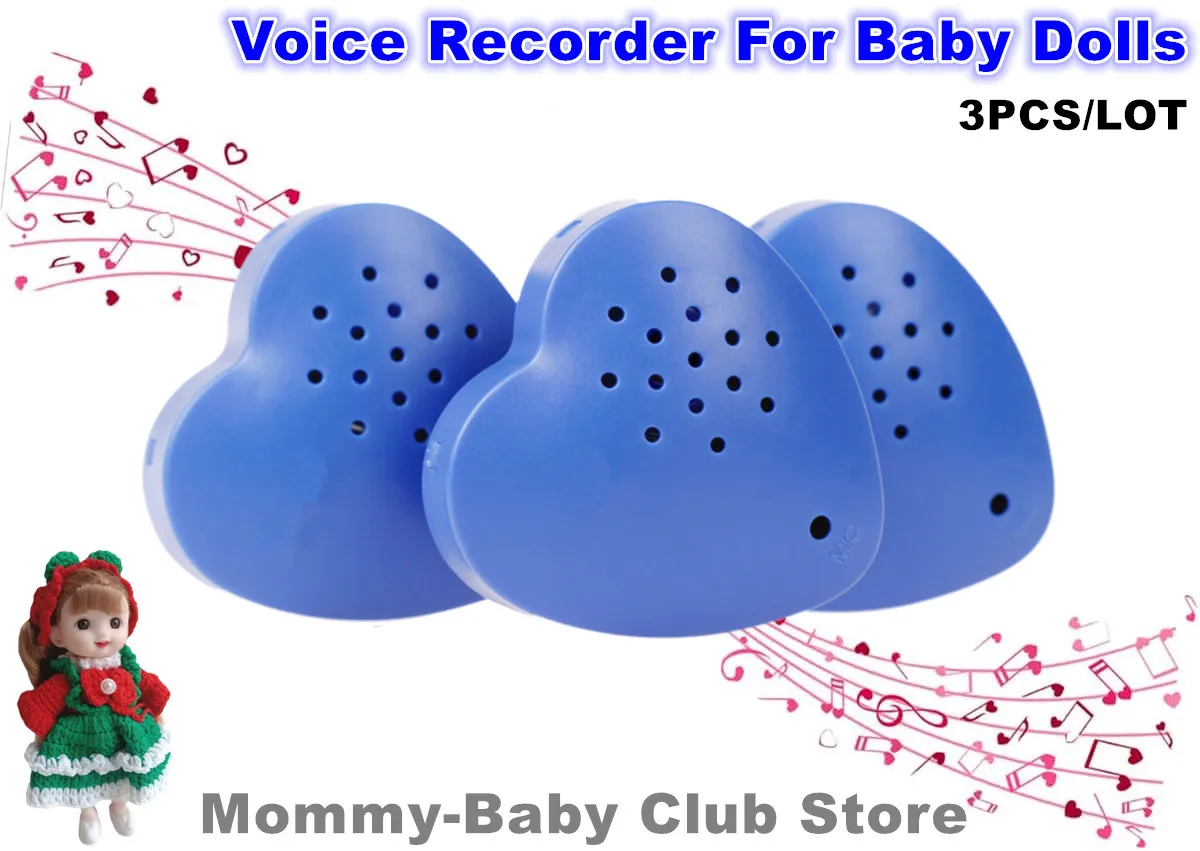 3 Pcs Heart Recorder Doll Voice Box Toy Voice Box Multi-Message Voice Recorder, Record Custom Messages for Boyfriend Gifts