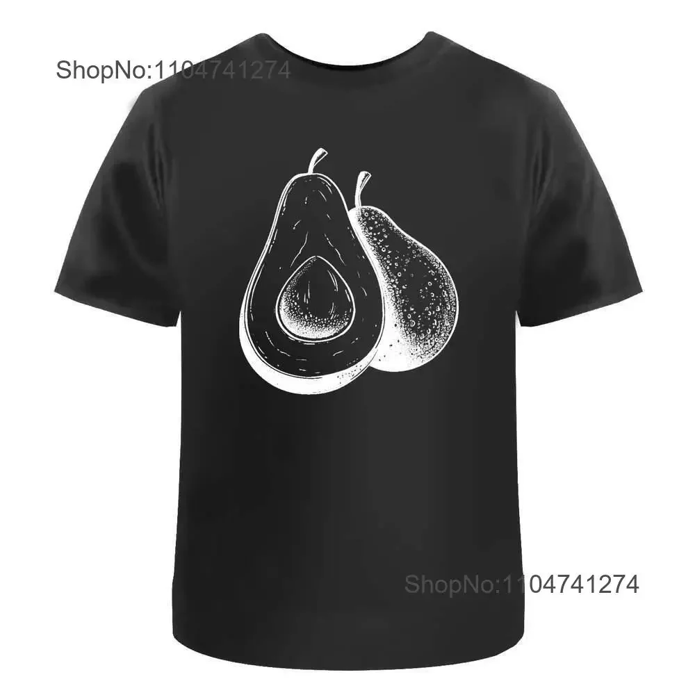 

Хлопковая футболка «Авокадо» TA041704 винтажная стираная уличная одежда Стильный топ для повседневной носки Дизайнерская одежда Дышащая графика