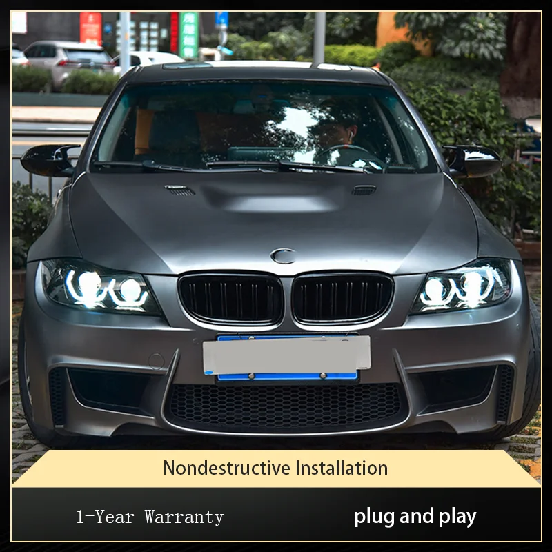 New Front Lamps For BMW E90 316i 318i 320 328 330i Automobile 2005-2012 Car Accessories Modified LED Dual Lens Xenon Head Lights