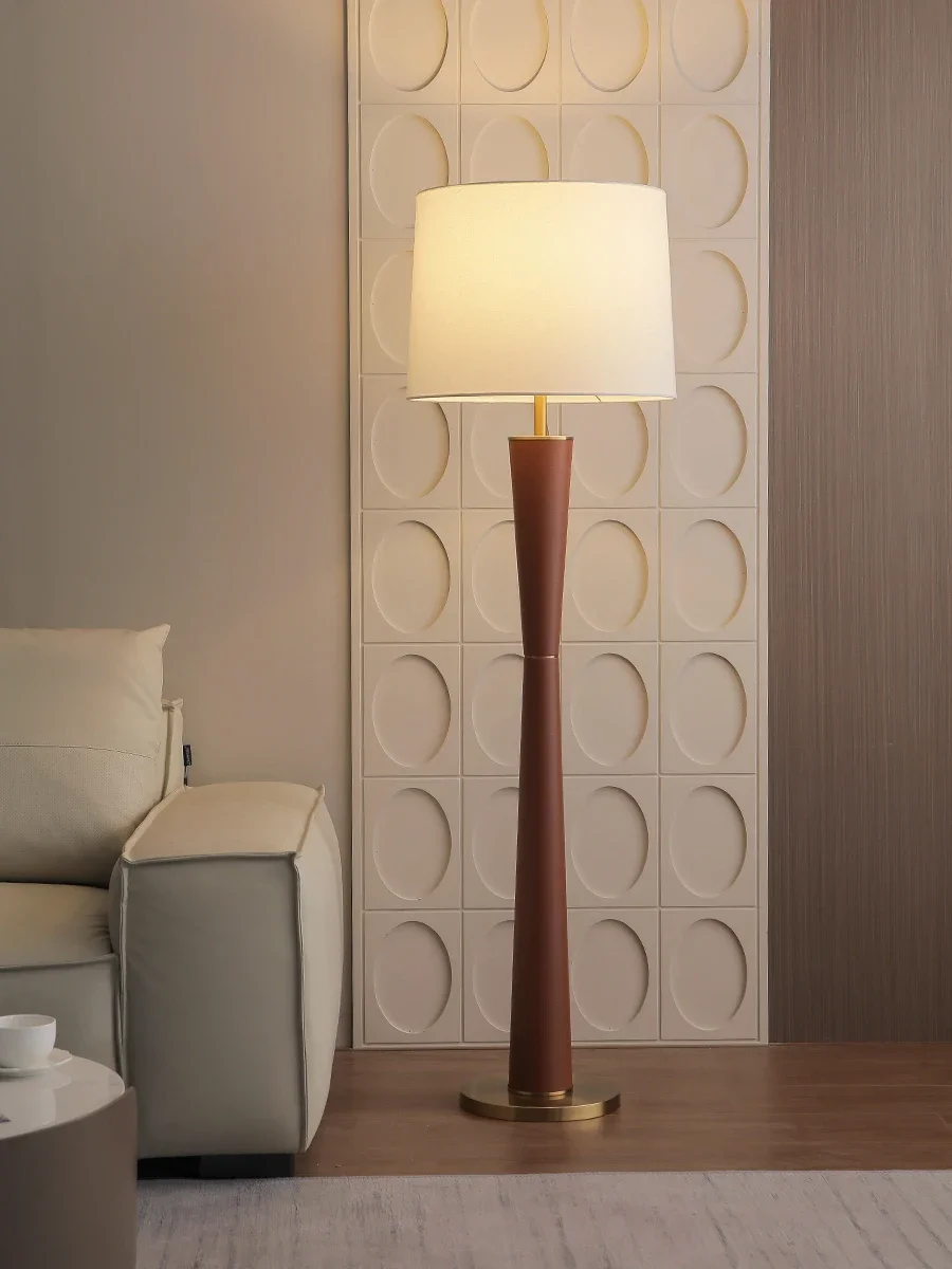 

Floor lamp Living room sofa Vertical lamp Leather minimalist bedroom bedside lamp