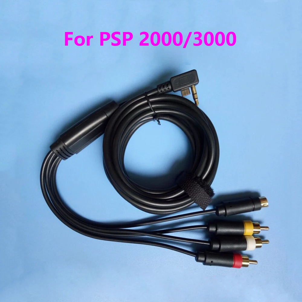 

100pcs 1.8m S-Video AV Cable For PlayStation Portable For PSP 2000/PSP 3000 Audio Video AV Wire TV Lead Cord Line Cable