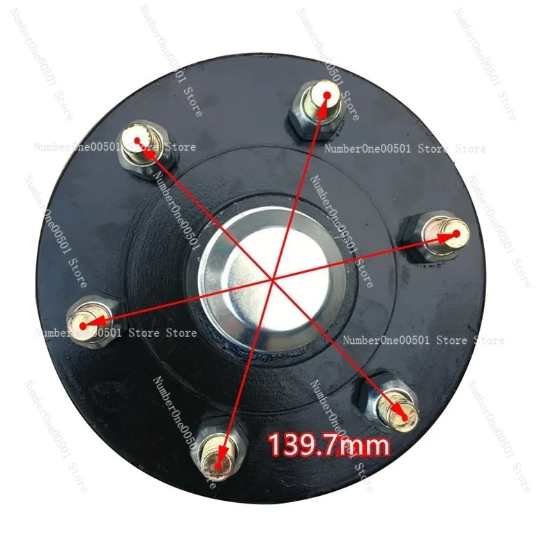 

123 1.5Ton Trailer Axle Straight Shaft Hub 6-139.7 5-139.7