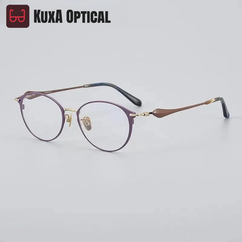 

Овальные очки для женщин, модные оптические оправы для коррекции зрения, элегантные высококачественные широкие оправы, оверсайз титановые очки для женщин