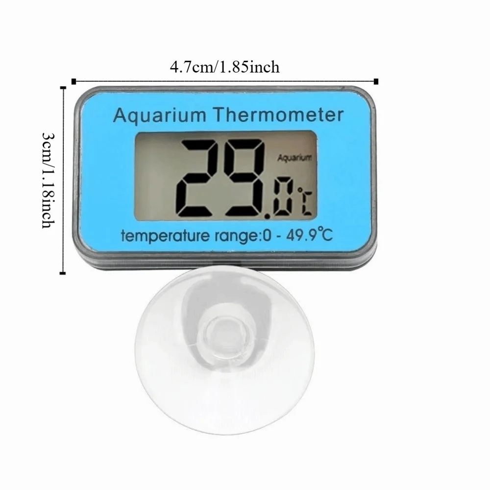 Waterproof Digital Fish Tank Thermometer Suction Cup Mounting Real-time Monitoring Water Temperature Meter Professional Plastic