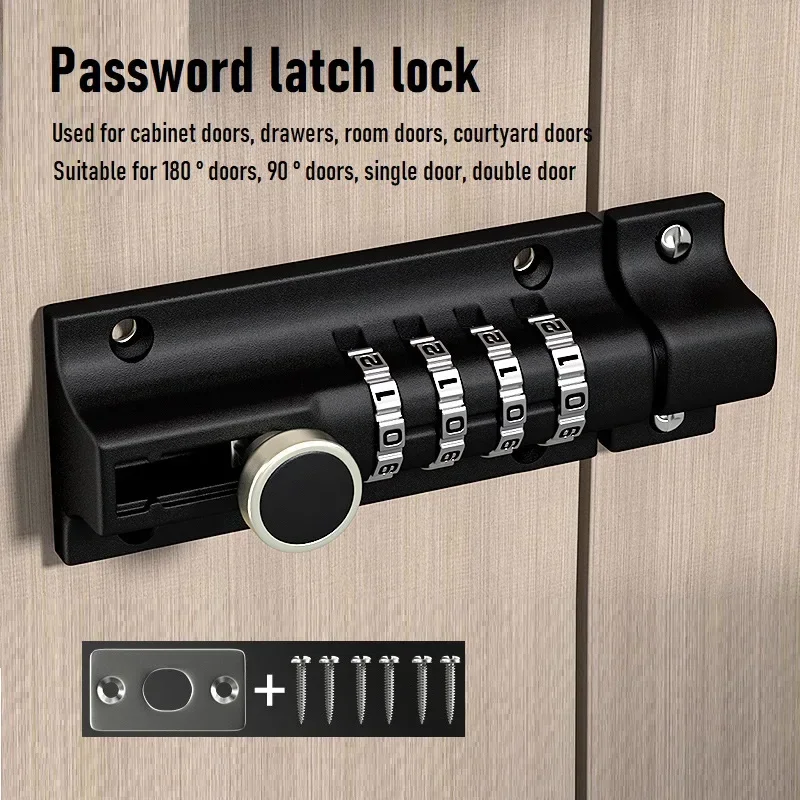 Password Bolt Lock Outdoor Waterproof Door Buckle Wooden Door Safety Locks Anti-theft Password Lock Buckle Digital Door Lock