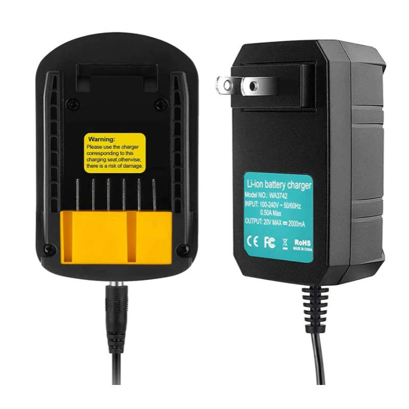 Imagem -02 - Carregador para Worx Wa3875 20v 18v Li-ion Bateria 2.0a Carregador para Worx Wa3520 Wa3525 Wa3578 Wa3575 Wa3742 Carregador Rápido Novo