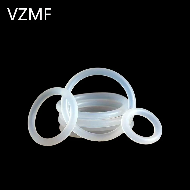 VMQ O RING CS 5mm OD 15~120mm White Silicone Sealing Ring Food Grade Silicone Insulation Shape Sealing O-ring Silicone Ring