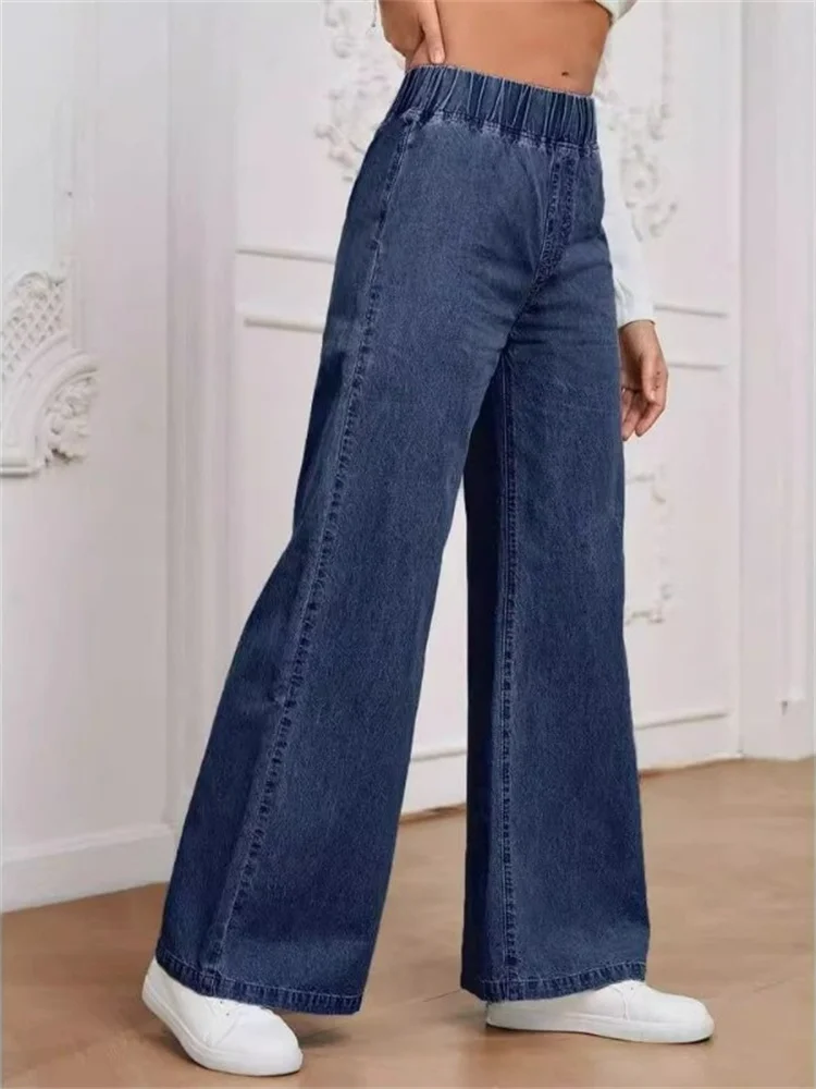 High Waist Straight Leg Loose Fit Casual Jeans Women's Cross-Border Pants 5