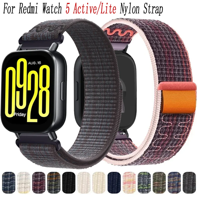 

22/20mm Nylon Braided Loop Band For Redmi Watch 5 Active/Lite Bracelet Wristband For Amazfit Balance 2/Active Max OPPO Watch X3