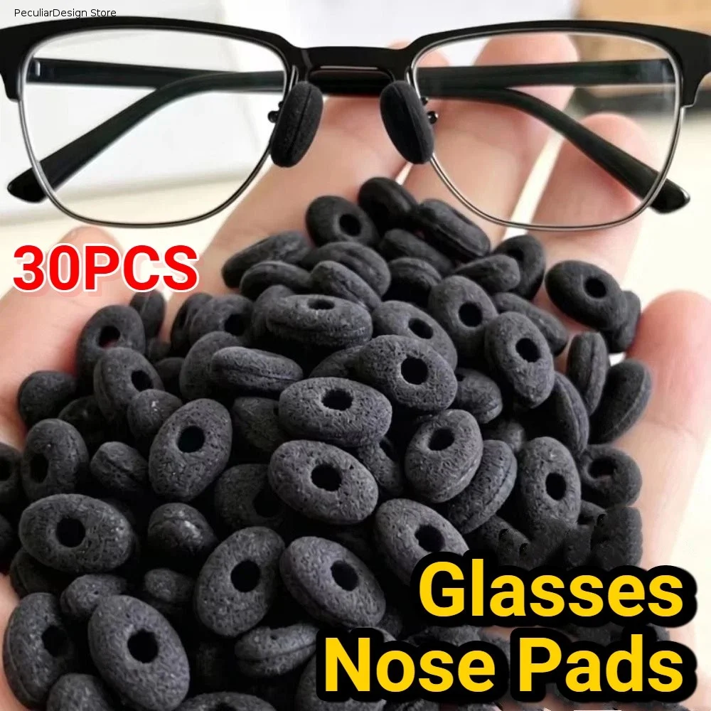 30Pcs Soft Foam Glasses Nose Pads Anti-slip Breathable Eyeglass Sponge Cover Protection Reduce Indentation Eyewear Cushions