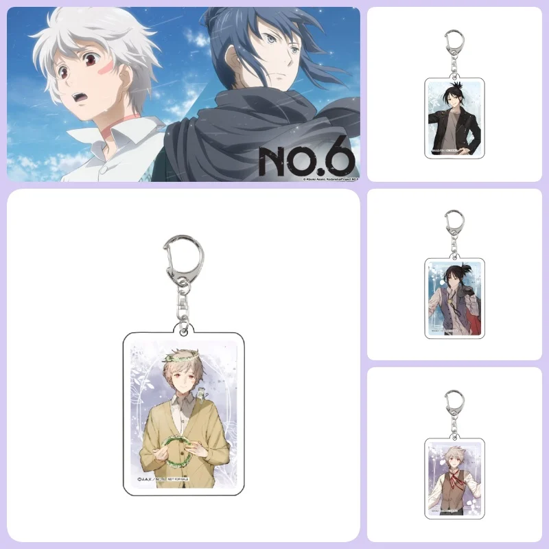 New Products BL Anime NO.6 Acrylic Keychain Shion Nezumi Figure Pendant Bag Car Keychain Cell Phone Pendant Gifts 6cm