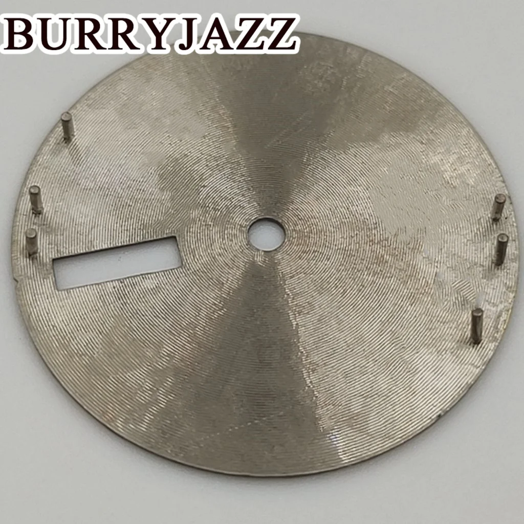 BURRYJAZZ 28.5mmNo Logo NH36 Watch Dials Brown Dial Green Luminous Fit 3 O'clock 3.8 O'clock Case Crown