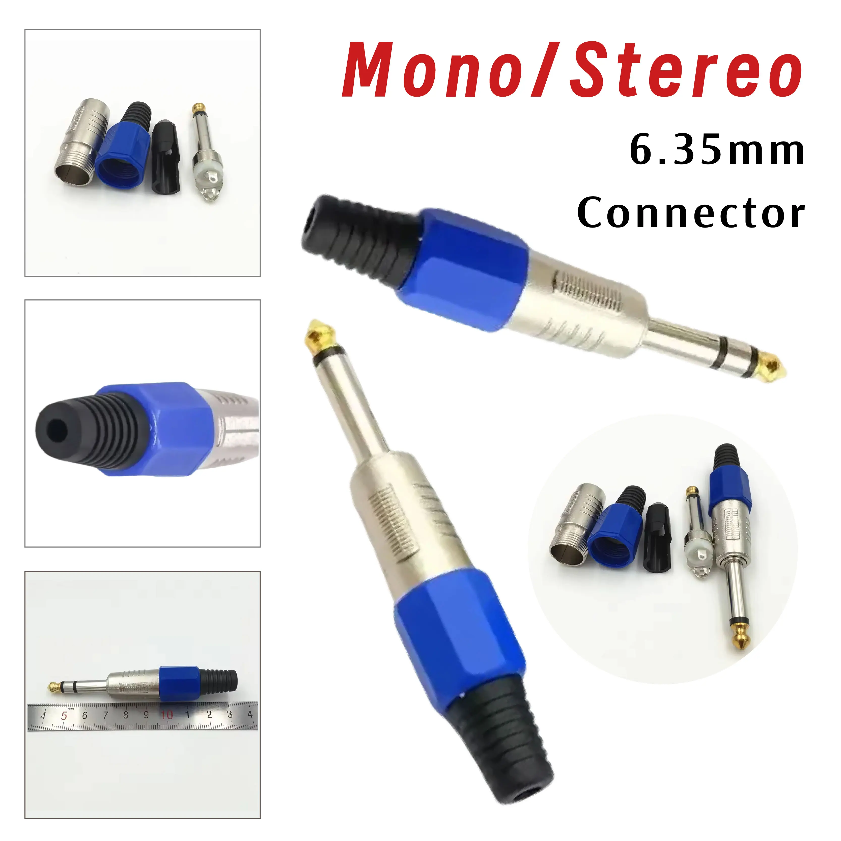 

Мужской разъем Женский аудиоразъем Моно/стереомикрофонный разъем 6,35 мм