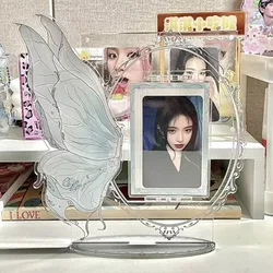 Acrylic Ornaments Butterfly Acrylic Photocard Holder Rotatable Elaborate Design Card Holder Beautiful Idol Star Display Stand
