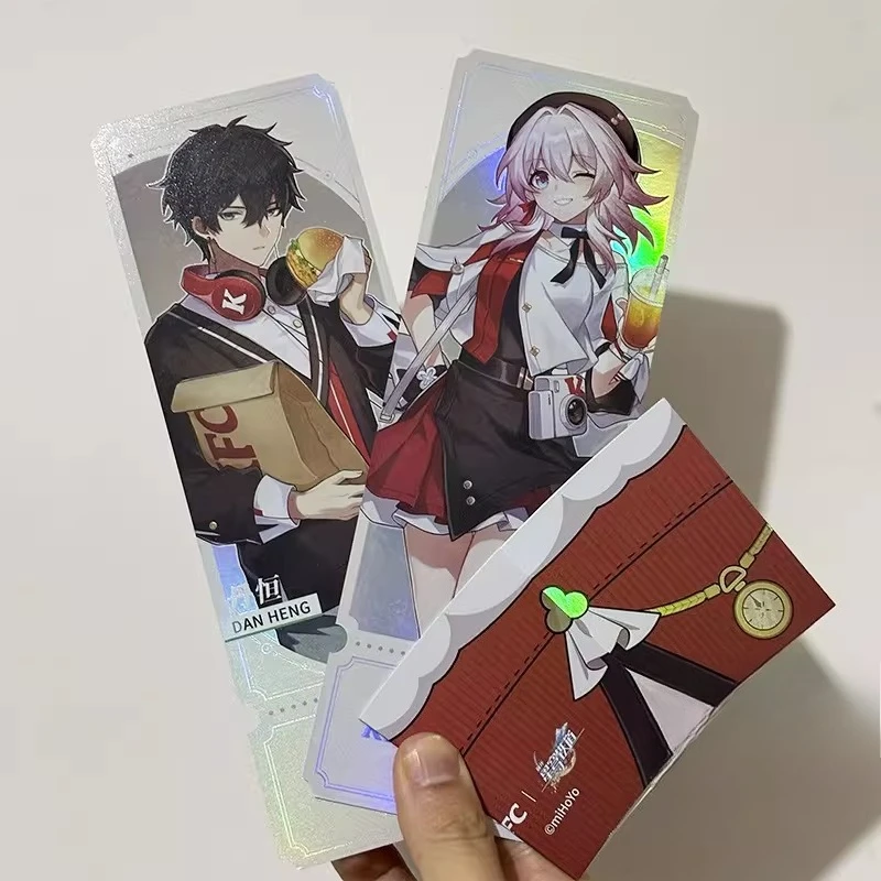 Genuine KFC X Honkai Impact 3rd Official Merch Theresa Vita Badge Standee Laser Card Postcard Cup Sleeve Anime Gift In Stock