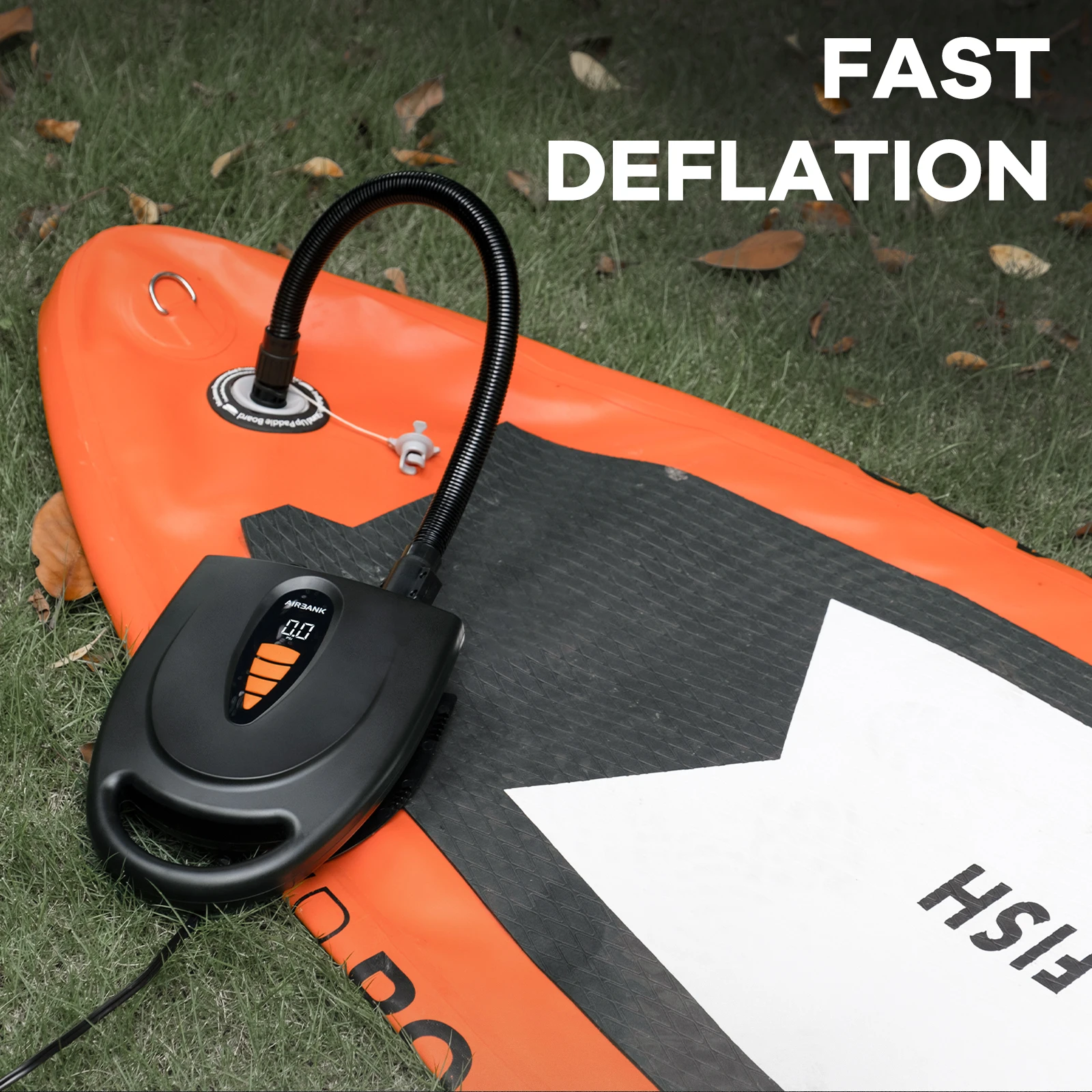 CYCPLUS Portable SUP Pump 20PSI High Pressure Electric Air Inflator Inflation Deflation for Swimming Ring Pool Mattress Boat