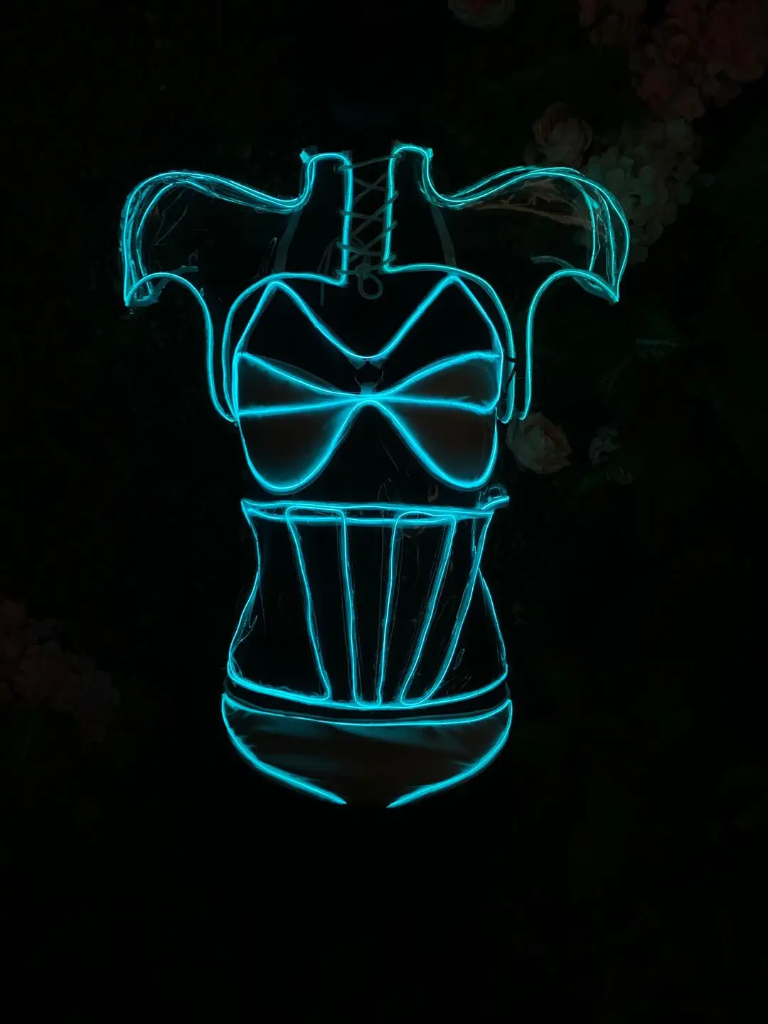 TPU cold light emitting LED transparent armor future technology nightclub party gogo bar costume