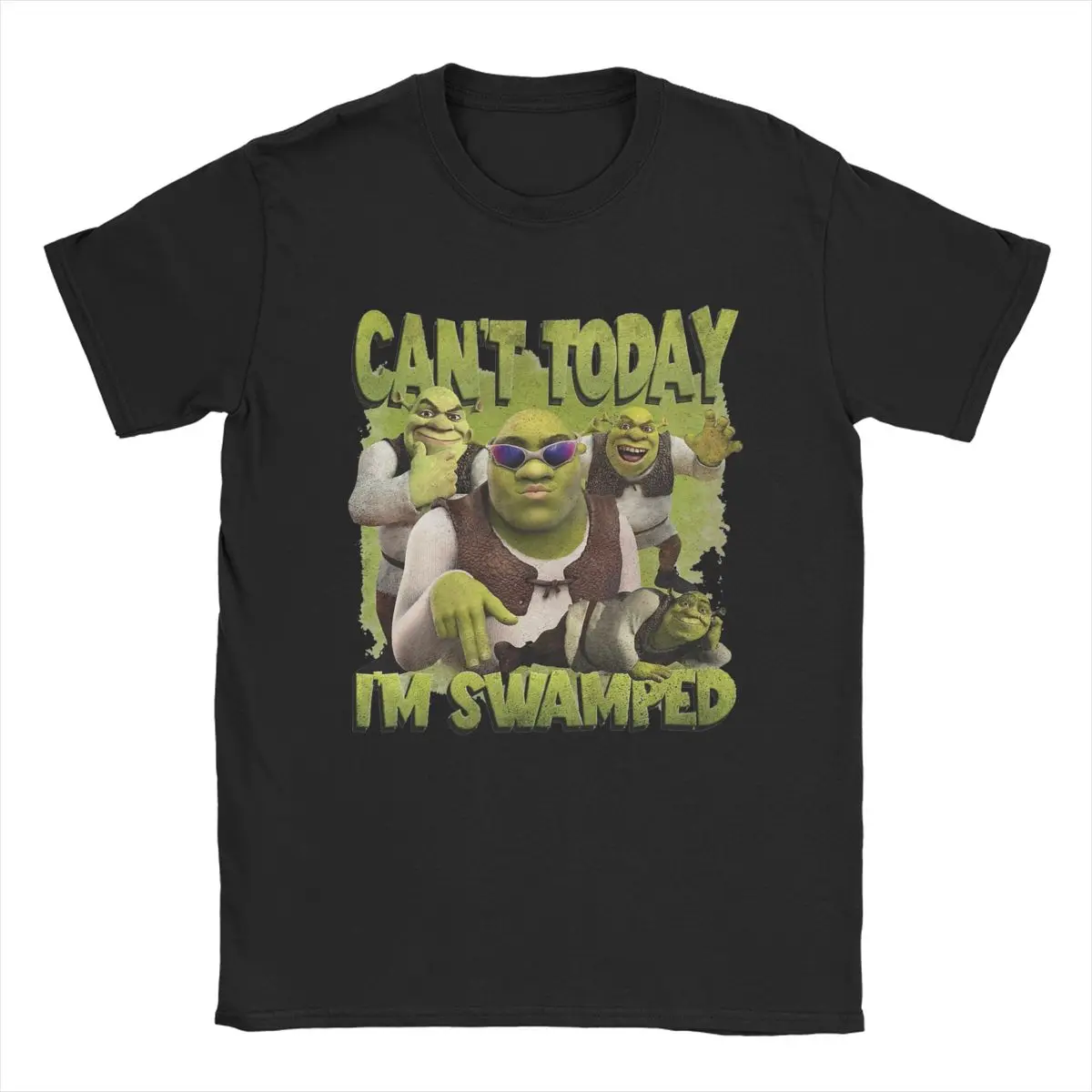 Retro Can't Today I'm Swamped Shreks Bootleg Outfit Shirts Men Women Vintage Cotton Classic Clothes