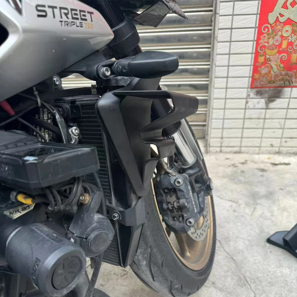 ملحقات هوائية جناح هدية جانبي سبويلر لـ Triumph Street Triple 765 R RS 2025 2024 2023 ملحقات تعديل الدراجة النارية