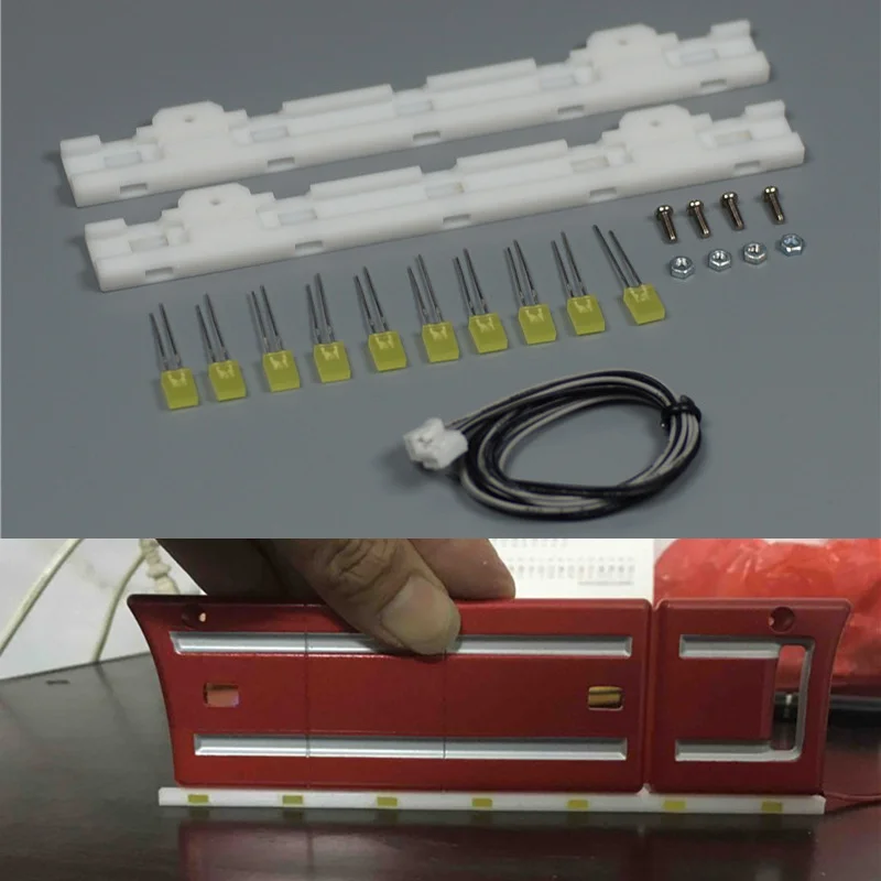 

RC Truck LED Light Side Skirt Lights Side Lamp Parts for 1/14 Tamiya Tipper SCANIA 770S 56368 VOLVO ACTROS AROCS MAN Diy