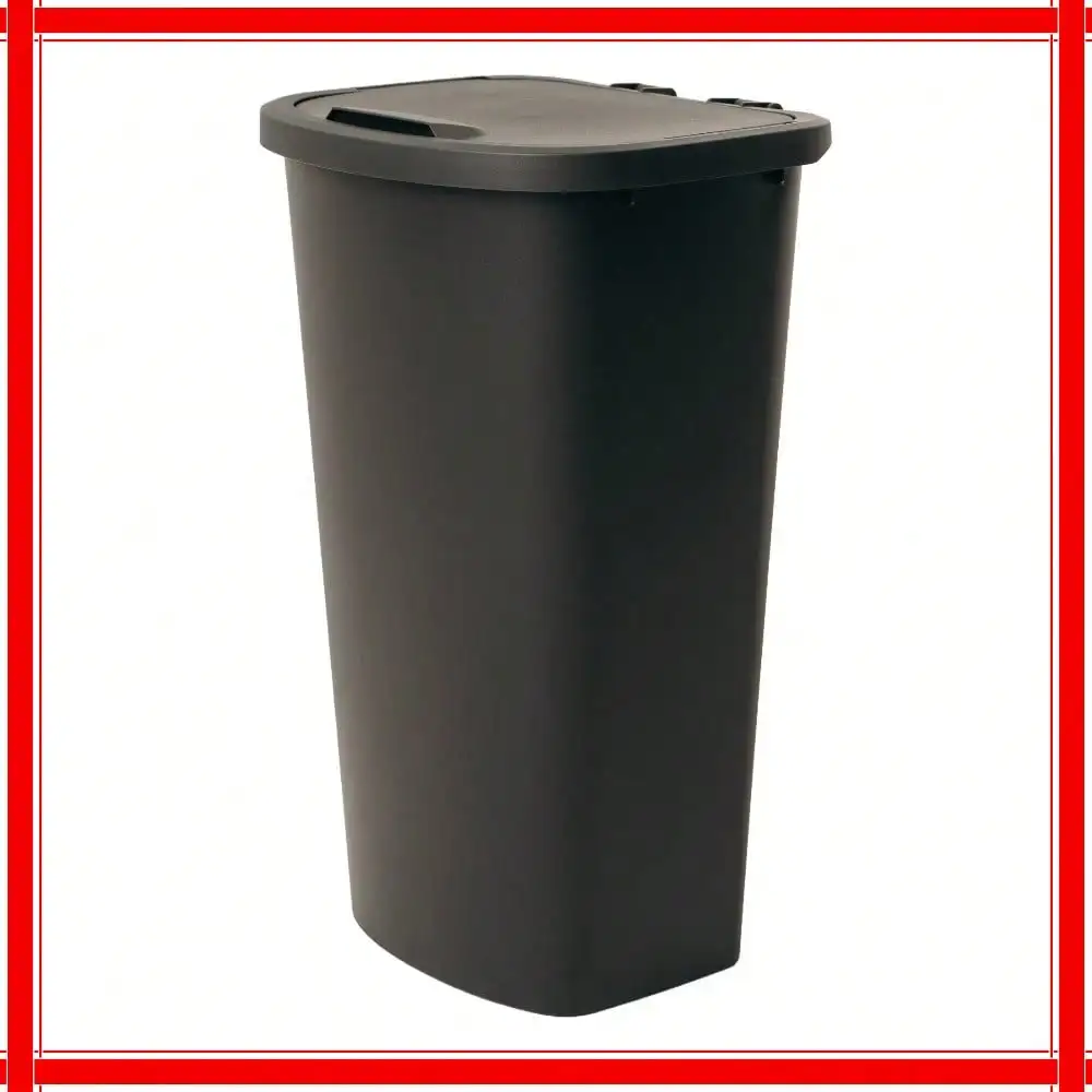 

Черный пластиковый подъемный кухонный мусорный бак на 11 галлонов для кухни, ванной комнаты, гаража, прачечной или офиса, уборки дома,