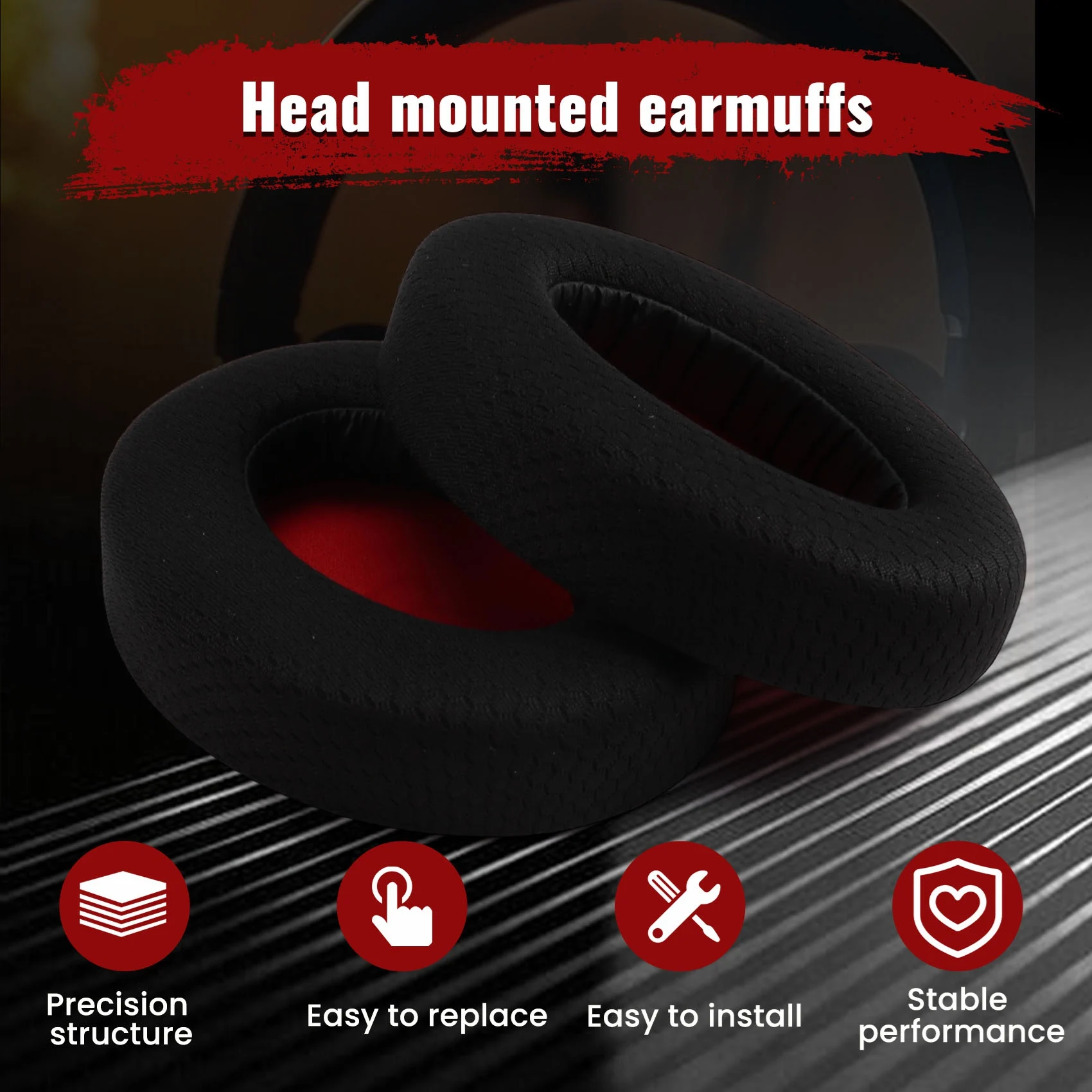 A73E-Replacement Ear Pads For 1MORE Sonoflow Headphones Earmuff Mesh Earpads Enhanced Sound Isolation