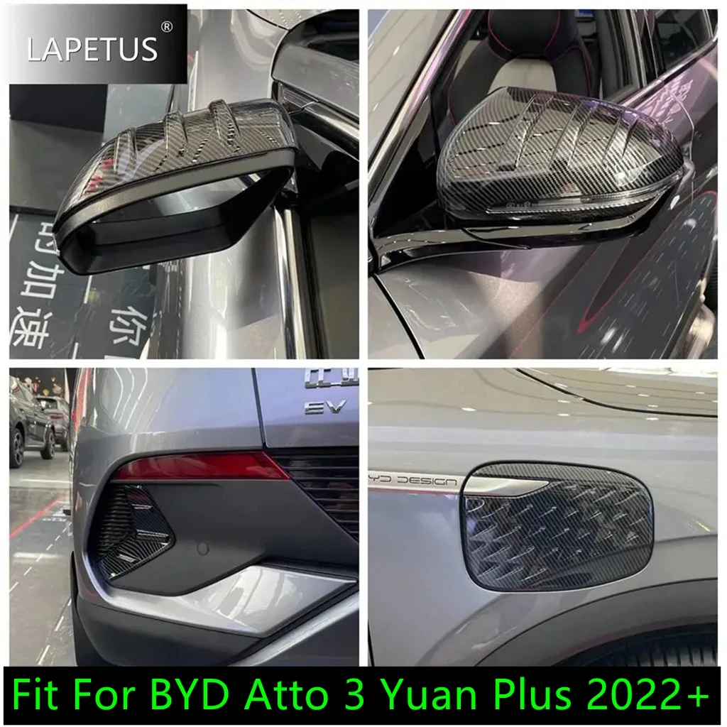 

Carbon Fiber Rearview Mirror / Wiper / Fog Light / Charging Port Cover Trim For BYD Atto 3 Yuan Plus 2022 2023 2024 Accessories