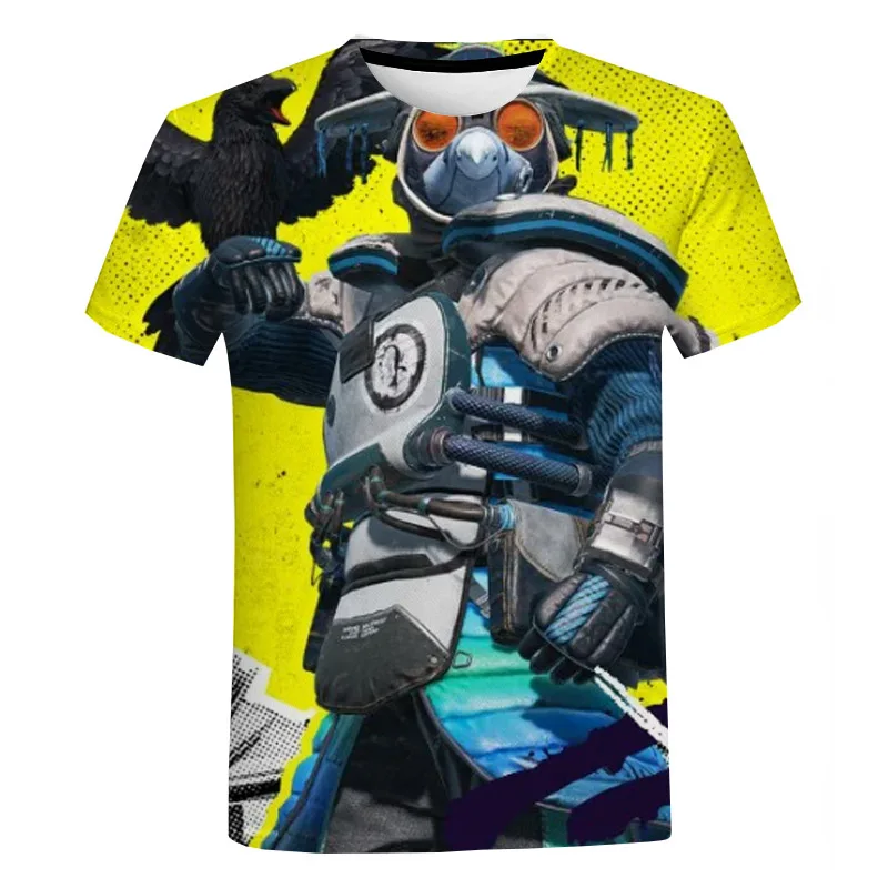 Apex Legends T Shirt for Men Women Children 3D Printed Tee Summer Short Sleeved Cool Boy Girl Kids Fashion Streetwear T-shirt