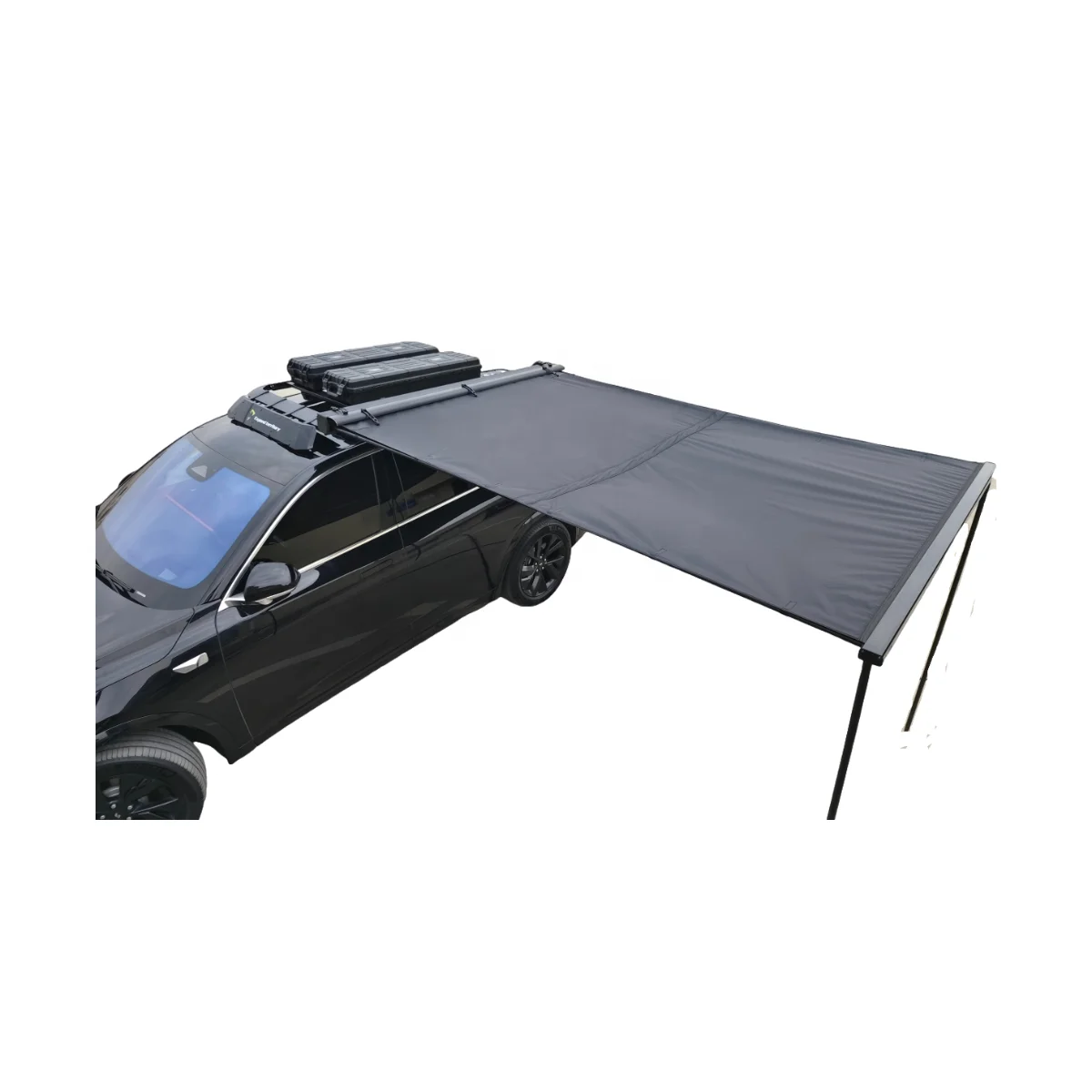 90 Degree Car Side Camping Tent Easy Install All-Weather Shelter Hard Shell Side Awning Car Tent Waterproof 2*2.5M Roof Tent