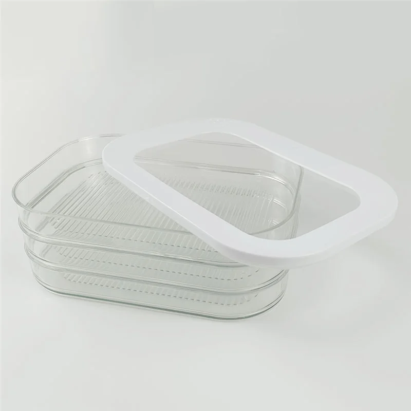 AA01-Meat Fridge Storage Containers Container With Lid For Meat Fridge Storage Box Suitable For Storing Bacon Meat Products