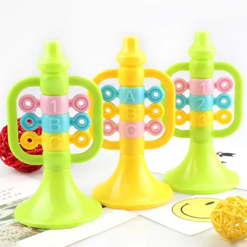 Trumpet Horn For Kids Children's Cartoon Air Horn Toy Puzzle Enlightenment Trumpet Music Toys For School Dancing Home Karaoke