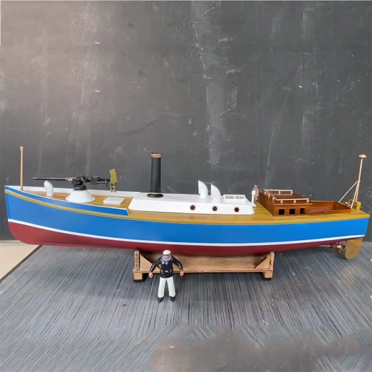 

RC Boat 50cm Single Motor British Royal Navy 45-foot Traffic Remote Control Boat 3D Printed RC Boat Model RTR Adult Toy Gift