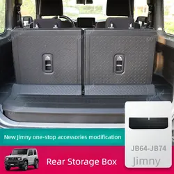 Off Road 4x4 Interior Accessories Rear Storage Box Trunk Toolbox For 3 Door 2019+ Suzuki Jimny JB64 JB74 Trunk Tool Storage Box