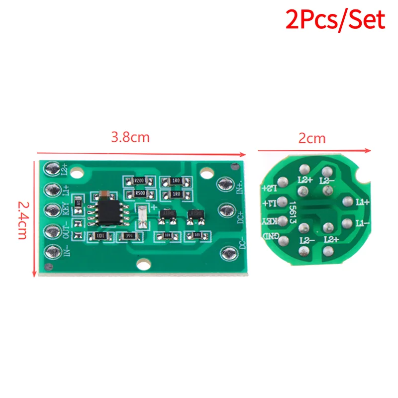 2Pcs/Set HZ-8813 /U2/L2 Glare Light Control Circuit Board Flashlight Driver Board 3 Function 5 Function Gear Electric Plate.
