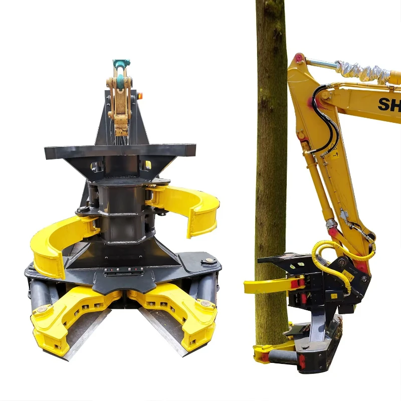 Tree shearing machine 360mm forestry hydraulic tree cutting 13-20 tons excavator wood cutting accessories