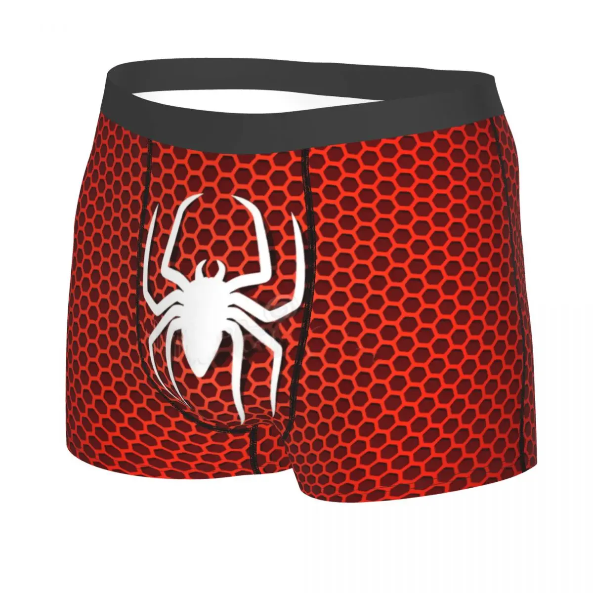 Custom Novelty Spider Cobweb Hexagon Boxers Shorts Panties Men's Underpants Comfortable Spider Man Briefs Underwear