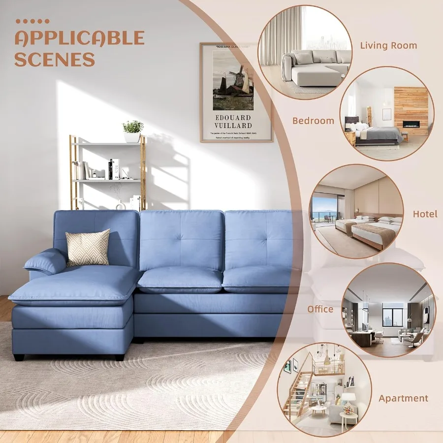 أرائك Sectiol لغرفة المعيشة أريكة سحابة مريحة مع كرسي 110 أريكة مفتوحة 4 مقاعد أريكة وحدات أريكة مقطعية كبيرة مع Ottoma