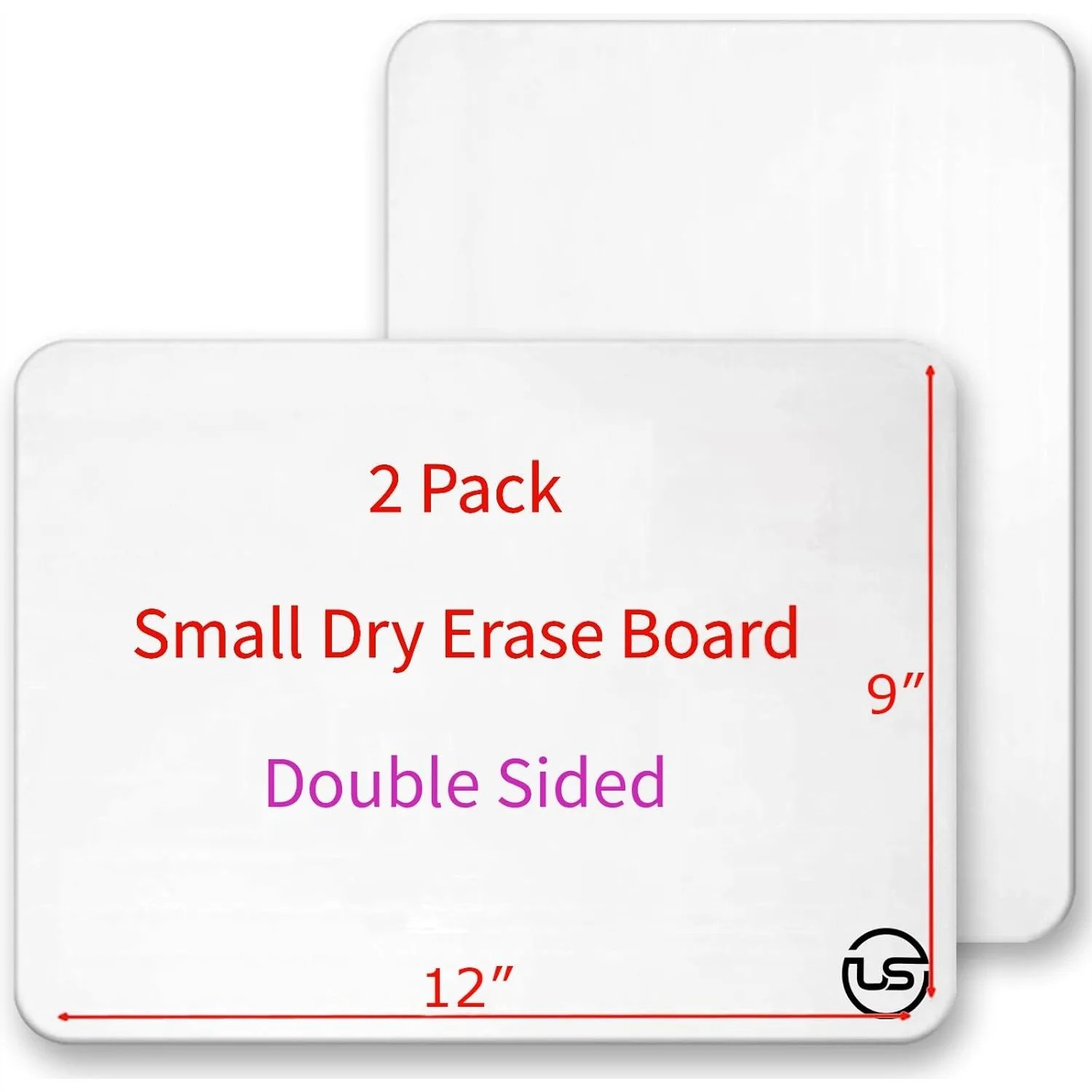 

Small Dry Erase Board 9x12 (2 Pack) - Double-Sided Mini Whiteboard for Kids, Students, Classroom & Home